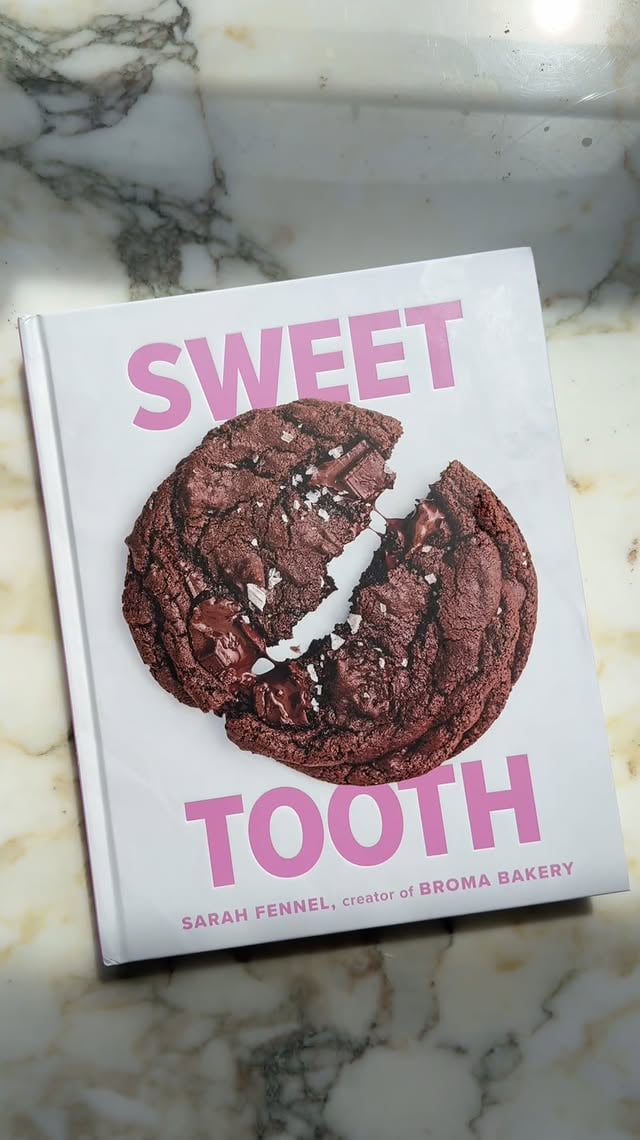 LIFE IS SWEET AND I WROTE A COOKBOOK ABOUT IT. My cookbook, Sweet Tooth, is available TODAY everywhere books are sold! Comment “sweet tooth” and I’ll send you a link so you can get your copy!Dessert has been a part of my life from the beginning. From my first bites of carrot cake in my high chair to sharing my single lunch box brownie with seven friends at my middle school lunch table, sweets have always brought me joy, calm, creativity, and connection.I got my sweet tooth from my mom who, despite being a single working mom, somehow always had a freshly baked cinnamon chocolate chip coffee cake or batch of chocolate chip cookies on the counter for us to enjoy. I think she made the time to do it because it was how she expressed her love, too.Now that I’m grown up, being able to share that love with you all in the form of this book… It’s truly the best full-circle moment that I could ask for 🥹I can’t wait to see Sweet Tooth in YOUR life and kitchen. I’ve poured my heart and soul into this book, and it brings me so much joy to finally be able to share it with you.Thank you endlessly for your support of Broma and this book, and remember: There’s always room for dessert.Love and brownies,Sarah 🩷 by @bromabakery