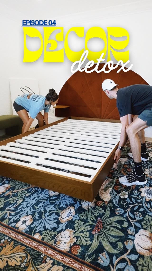 oh it’s HAPPENING ☺️ what’s the vibe for art? added direct furniture links for all the new pieces in bio!! #roomdecor #roommakeover #homemakeover #homedecor #bedroommakeover #decordetox by @laurdiy