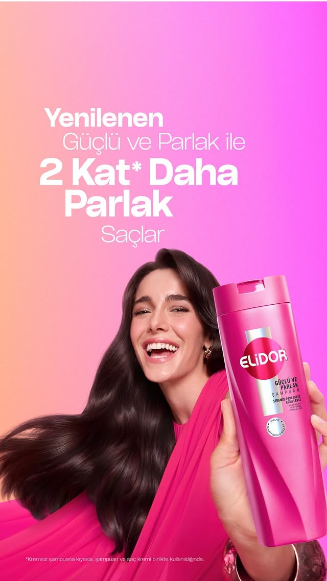 Saçım nasıl olmuş? Yenilenen Elidor ile 2 kat* daha parlak olmuş!Yenilenen Elidor Güçlü ve Parlak, Seramid, Retinol ve Kolajen içeren formülü ile ilk kullanımdan itibaren 2 kat* daha parlak saçlar sağlar! 🩷Yeni Elidor olay olmuş! ✨ #ElidorYenilendi #SaçımNasılOlmuş #SaçBakımı *Kremsiz şampuana kıyasla, şampuan ve saç kremi birlikte kullanıldığında. by @hafsanur.sancaktutan