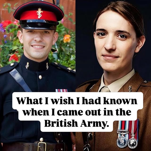 Coming out in the British Army was one of the scariest things I've ever done, and I've skydived out of 300 planes...!🙈What I found however was absolute acceptance, support and some respectful curiosity.It's hard to believe I'm now a married mother of two, and I will always be grateful that my story happened at a time when the military was learning and growing. I can never say enough thanks to those who came before and paved the way.🙏🏼Sending love to all the brave veterans who made my story possible.#army #trans #lgbt by @hannahw253