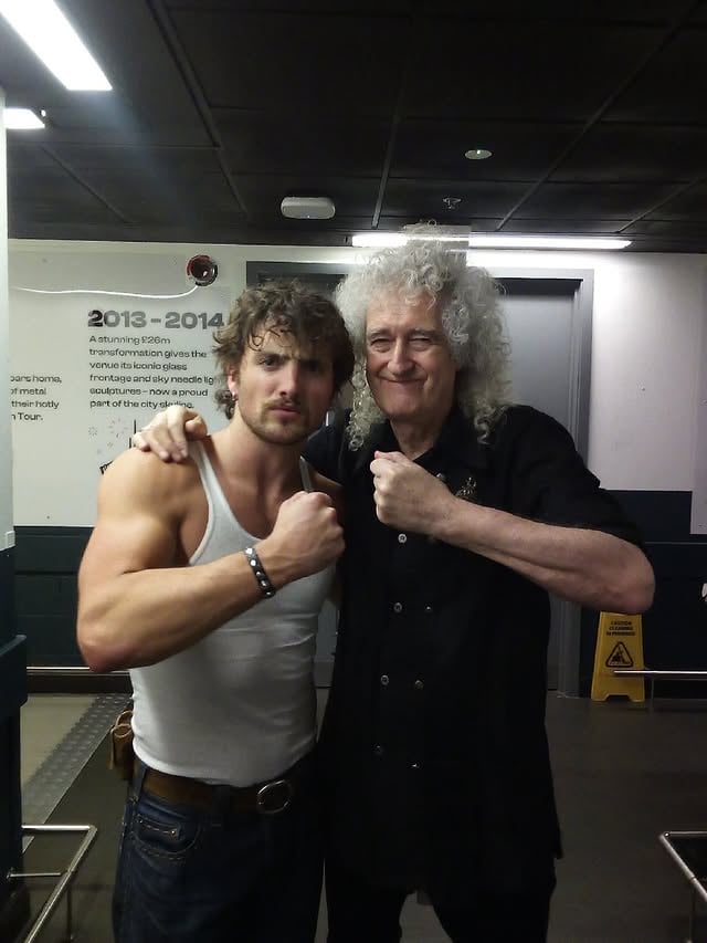 Honestly for the past few years nothing really feels real anymore. I have experienced some of the coolest moments of my life lately, but Birmingham was a very very special night. The energy you guys brought is unmatched, and that is a show I will remember for the rest of my life. Sir Brian May is the biggest legend on and off the stage. I have never met someone who has accomplished such incredible things at an extremely high level with the kindness and compassion for others that he has. I am honored beyond measure to be a friend to him, and to have his as mine. This show brought me a new wave of inspiration and I think I’m gonna need more…a lot more. Stay tuned, love you all. Thank you for following along.P.S. I’m not shaving my beard unless my mother says it’s time.📸: @shaydenschoonover @bennyonhisflipphone Styling: @mrmontyjackson by @bensonboone