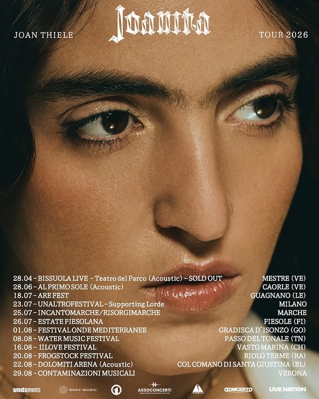 Ecco il nuovo calendario aggiornato, qui ci sono nuovi concerti :) non vedo l’ora, ci vediamo quest’estate 🤍Le date saranno tutte molto speciali, principalmente in natura e anfiteatri. Sono emozionantissima. Link in bio e storie per biglietttttiiiiiiiiiiiiiiiiiiiiiiii by @joanthiele