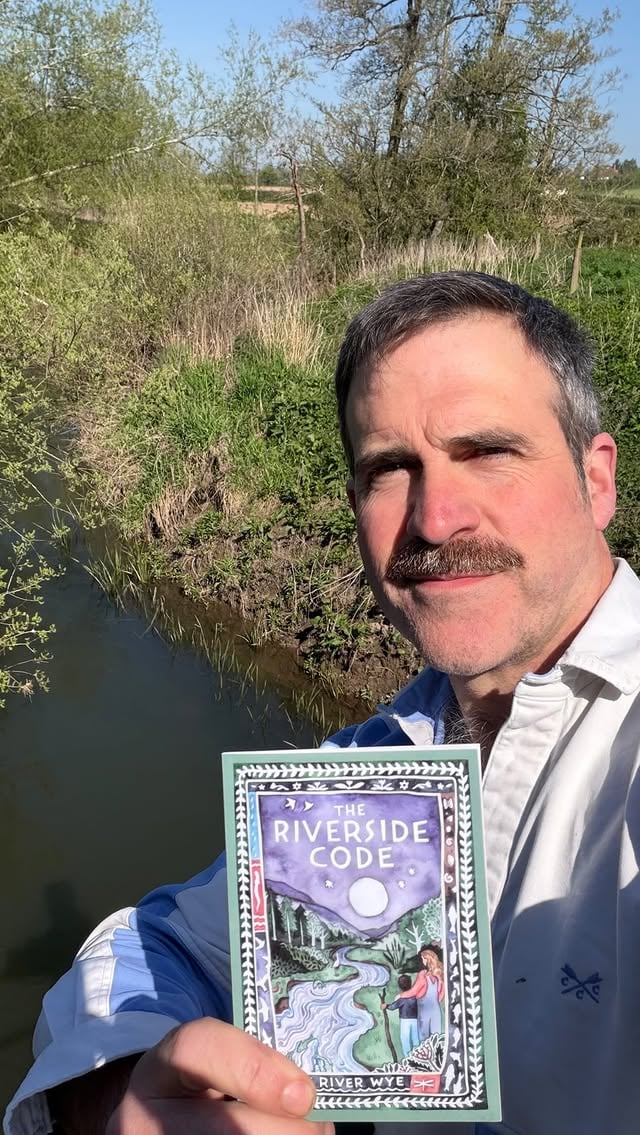 @friendsoftheriverwye have created The Riverside Code Similar to the Countryside Code it’s a handy list of dos, don’ts and tips so that we can all play our part in reversing the poor health of The Rover Wye and other wonderful rivers around the country.🦦 It includes information on how to enjoy the river responsibly, how to spot and report different types of pollution and, particularly for farmers, what we need to do to stay within the law and do our bit to clean up rivers.🐟 Not in the Wye catchment? Don’t feel left out! While this has been created by Friends of the River Wye, this code is pretty much universal and can be applied to any watercourse in the country.The booklet was beautifully illustrated by @jessicarisingstudio #theriversidecode #earthday by @bentheoandrews