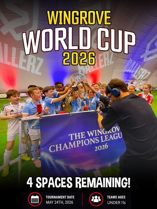 🚨BIG ANNOUNCEMENT🚨We have 4 spaces left in our Wingrove World Cup Tournament happening on May 24th 2026!🗓️⚽️We need 3 outfield players and 1 goalkeeper to complete the numbers for our Subscribers All Stars team. If you want a chance to play with us, you MUST play for an under 11s football team and make sure to:👤Follow The Wingrove’s Instagram📍Tag us in your best goal or saveYou have 24 hours! We can’t wait to see you there🙌 More details to be shared in DM’s#Football #WorldCup #Tournament by @romanwingrove