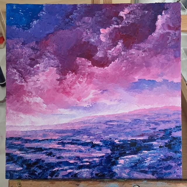 Oil painting of the day 12x12 on canvas board by @gprime85