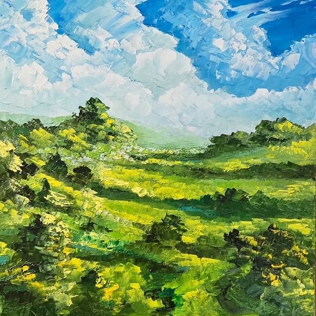 Oil painting of the day12x12 on canvas board (available at the shop) by @gprime85