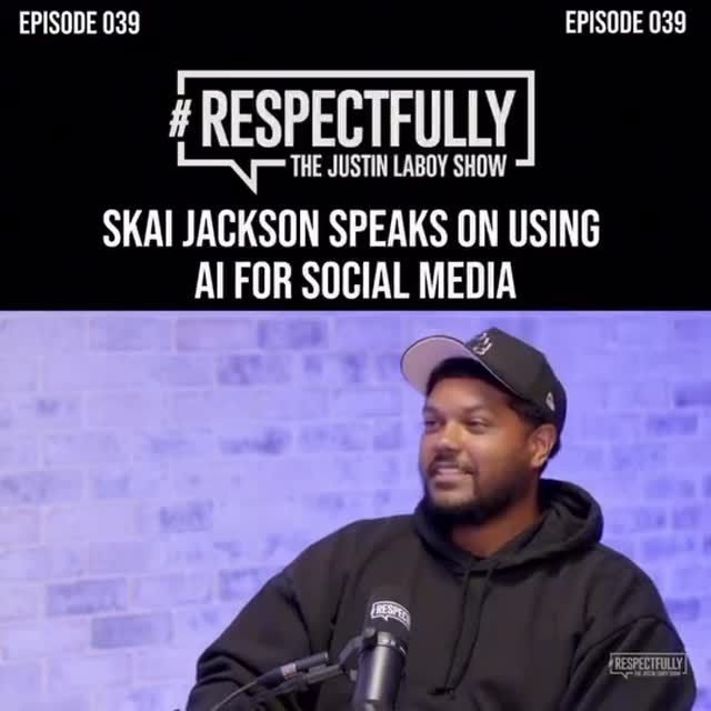 Is @skaijackson taking the use of a.i TOO FAR? Or is this normal??? Let’s discuss 👀 #Respectfully #SkaiJackson Full Interview Out Now: YouTube.Com/@JustinLaboy by @respectfullyjustin