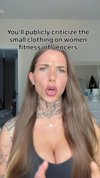 Weird flex but okay 🤗I definitely understand that I look like someone who’s just mad because I’ve definitely been on the receiving end of the criticism.. but I feel like we’ve been bombarded with fitness influencers, particularly going after the female gym goers or fitness influencers and how they don’t agree with what they wear. And instead of saying that it personally makes them uncomfortable. They are demeaning and questioning the self-respect that the woman must have for herself and also insinuating the reason for their clothing being small must be for male attention. And as frustrating as it is that it could even be looked at as bad for a woman to be wearing something for the male gaze considering we are animals who mostly agree that the purpose on earth is to find love and a partner. the theory that all women are doing this for the male gaze couldn’t be further from the truth. As a woman who’s always been in the adult industry I don’t claim to know what every woman is doing anything they do and who they do it for but I will say if you go on just about any girls explore page or look at what their algorithm is feeding them You’d be surprised because it would look like you picked up a 14-year-old boy’s phone.we admire each other so much more than we look at other men and what they’re looking at us for.. we love being able to see women that show us. It’s OK to be confident… and we love seeing women that make us inspired to go to the gym or to lead a lifestyle that can help us get into that body that we dream of having.. it blows my mind all the time to hear that men are still convinced that we are doing this for them and if anything I would like for just one woman who feels like she’s being targeted for literally being confident and going to the gym and whatever she wants to wear sees this and understands that a lot of of us women understand that what we do is not for the male gaze what do we do is out of admiration for another woman’s outfit and out of pride for working hard for the body that we are in.. men can keep trying to convince themselves and other men, that everything a woman wears is so that they can see it. But we w by @kaleiraelieroo