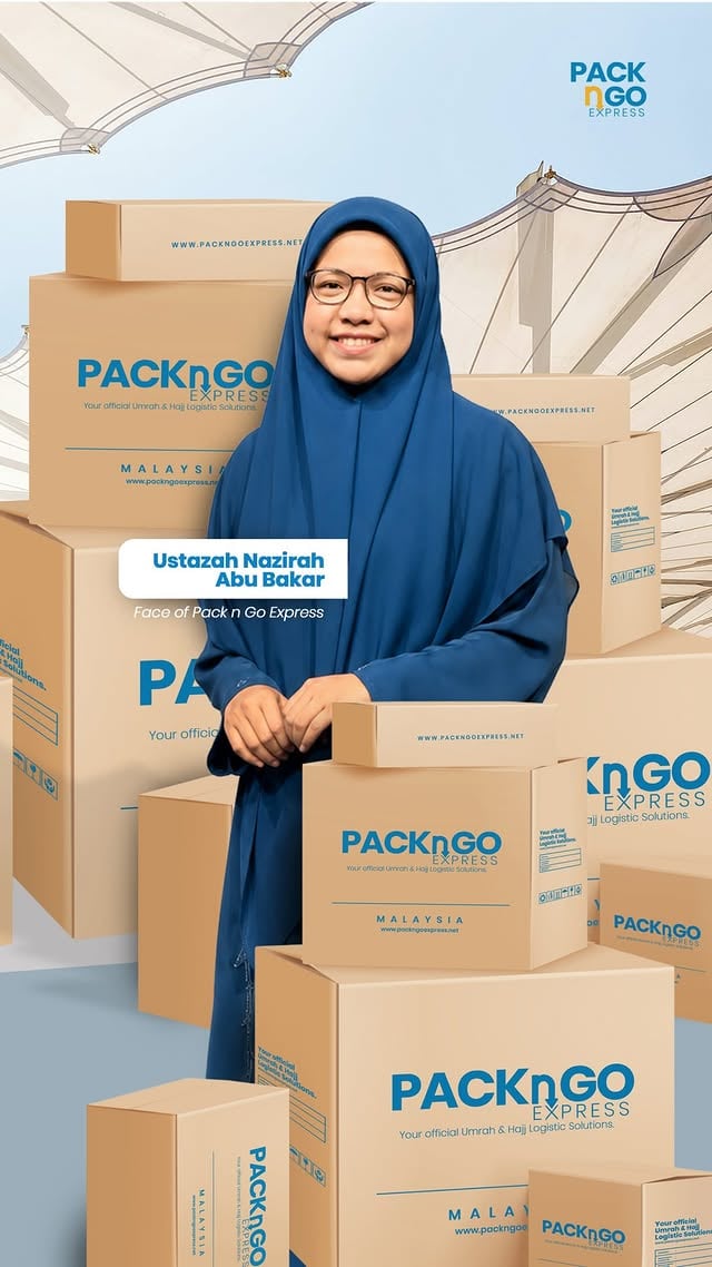 Dengan penuh rasa syukur, kami dengan sukacitanya memperkenalkan Ustazah Nazirah sebagai Official Face of Pack n Go Express 🇸🇦📦Satu kolaborasi yang membawa nilai ketenangan, kepercayaan dan keselesaan buat perjalanan jemaah Umrah & Haji.Semoga langkah ini menjadi sebahagian daripada usaha kami dalam membantu memberikan pengalaman perjalanan yang lebih lancar, teratur dan bermakna untuk semua jemaah.Selamat datang ke keluarga Pack n Go Express, Ustazah Nazirah 🤍Fokus Ibadah, Kami Uruskan Selebihnya. by @pijaminaz