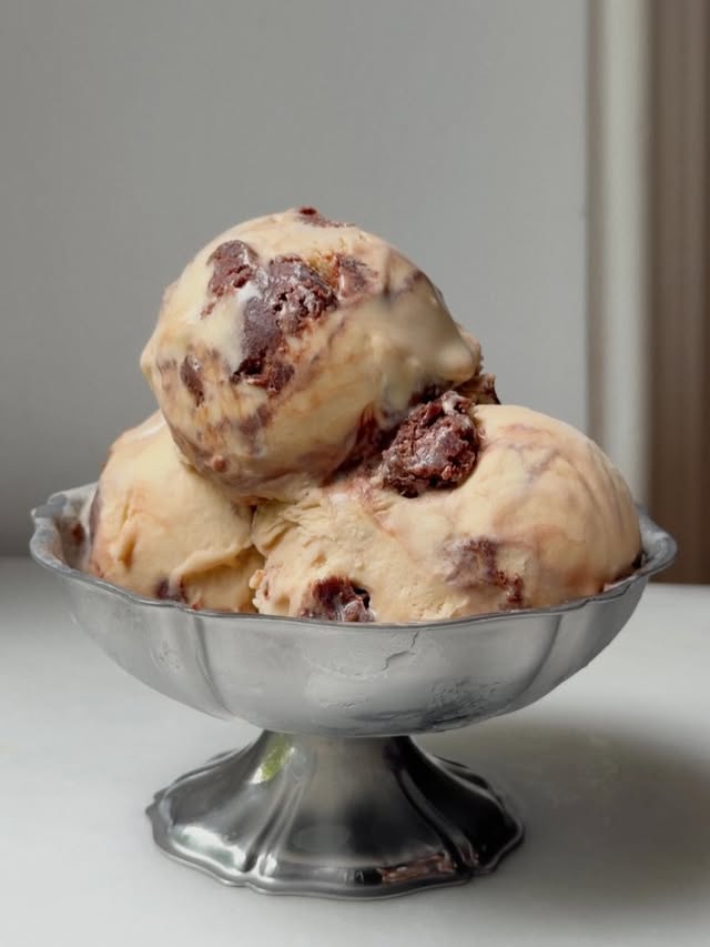 espresso martini brownie ice cream. coming tomorrow 👀 by @bromabakery