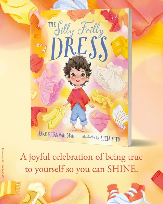 The Silly Frilly Dress, our first children's book, is out in the world.It's a joyful celebration of being true to yourself so you can SHINE!Sunny LOVES birthdays and weddings. But each time there's a frilly party dress to wear, Sunny's tummy gets all knotty. Will Sunny find the courage to do things a little differently...?For ALL the little people that just don't want to wear a dress!😊Available now online and in all good bookshops. by @hannahw253
