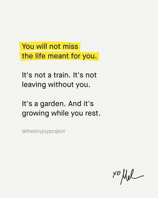 Nothing about your life is leaving without you.You’re not falling behind. You’re not missing your moment.Because this isn’t a race — it’s your life.Growth means showing up. But it also means knowing when to pause and reset.So stop telling yourself you’re late.You’re right where you need to be for what’s meant for you. ❤️Send this to someone who needs this reminder right now.