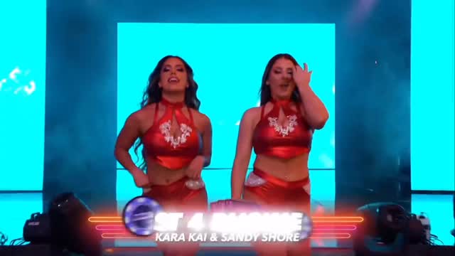 WOW Tag Team Title Triple Threat MatchBest 4 Business(Kara Kai & Sandy Shore) vs Ashley Blaze & Tara Strike vs Miami Sweet Heat(c)WOW Superheroes Three Teams, One Dream by @wowmiamisweetheat