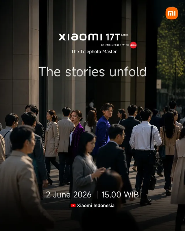 There’s a story they’re ready to unfold. @sheiladaisha and @dionwiyoko will bring it to the stage for all of you. Stay tuned on 2 June 2026, 15.00 WIB, and be part of the arrival of The Telephoto Master, #Xiaomi17TSeries. Click the link in bio! #GiveMe5Xiaomi #XiaomiIndonesia by @sheiladaisha