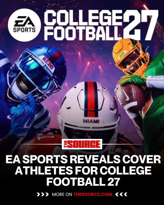 EA SPORTS has unveiled the cover athletes for EA SPORTS College Football 27 ahead of the game’s full reveal on June 4. The Standard Edition cover features three of college football’s brightest stars: Dante Moore, Malachi Toney, and Kewan Lacy. Each earned the honor following standout 2025-26 seasons.Full story on TheSource.com...#CollegeFootbal27 #EASports by @thesource