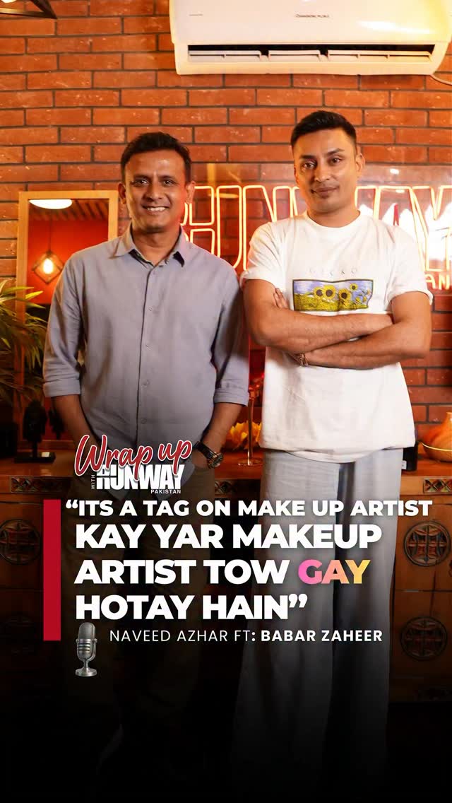 “India and Pakistan ki mentally hai kay Kaala rang acha nahin hai, goora rang acha hai, he also shared mujhe is industry main hamesha izat Mili, kisi nay kabhi ungly nahin uthaye” 💄 👨‍🎨Runway Podcast🎙️Host: @naveedazhar🎙 Guest: @iambabarzaheer | @iambabarzaheerWatch Full Episode tonight at 10:00 on Youtube #RunwayPodcast #Naveedazhar #runwaypakistan [ Runway pakistan , Media Industry , Pakistani Celeb , Runway Podcast , Digital media , Naveed Azhar, Mahira khan, hania Amir , Make up Artist , wedding brides ] by @iambabarzaheer