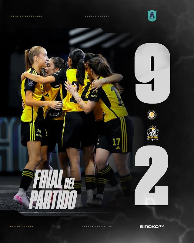 🔚 𝐅𝐈𝐍𝐀𝐀𝐀𝐀𝐋 𝐃𝐄𝐋 𝐏𝐀𝐑𝐓𝐈𝐃𝐎.💛 Autoridad absoluta en nuestro debut en la Queens League. Nos vamos a divertir. by @rayodebarcelona