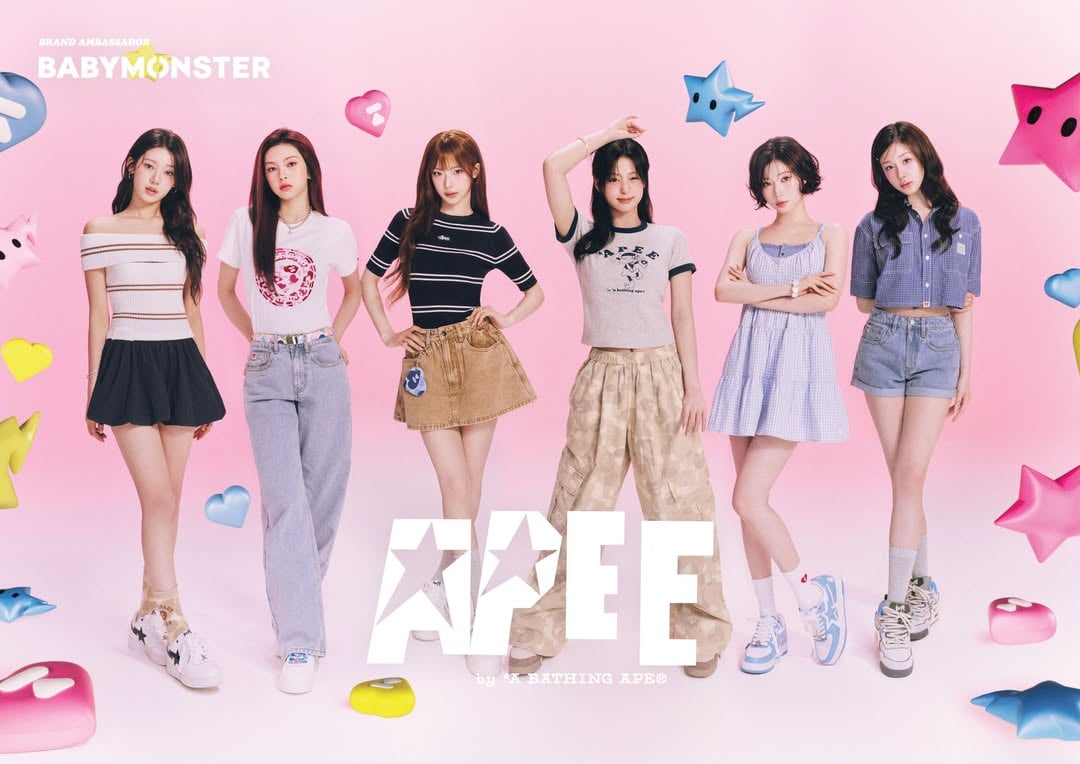 Introducing APEE Brand Ambassador - BABYMONSTERBold, Confident, Vibrant It’s time to invite girls around the world to join the new era of APEE. Together, let’s redefine the style - in motion, in statement.@babymonster_ygofficial #APEE #APEEBABYMONSTER#APEESTORE #APEESQUAD #ABATHINGAPE #BAPE by @bape_japan