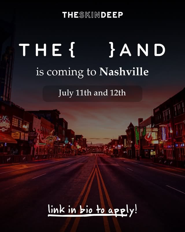 WE ARE CASTING! {THE AND} is coming to Nashville on July 11th & 12th. Link in bio to apply 🔗Join us for a conversation with a partner, an ex, a long lost best friend, or anyone you’d like to share this experience with 🤍Spaces are limited, so be quick!#theskindeep #castingcall #thingstodonashville #nashvillelife by @the_skindeep