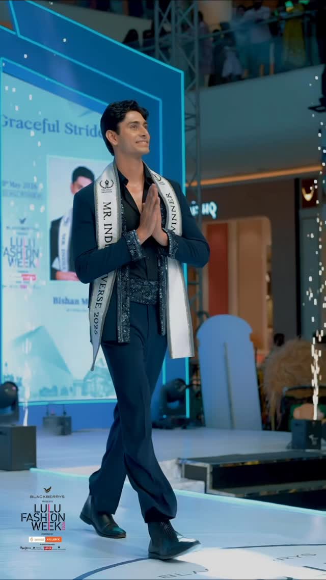 Stepping into the spotlight - Mr. India Universe 2025, Bishan Madappa (@bishan.madappa) owns the runway at the LuLu Fashion Week 2026 (@lulufashionweek_ind)Location: @lulumalltvmOutfit by @battle_harbourSpecial credits: @shamkhan.official#lulufashionweek #fashionweek #mrindia #mrindia2025 #mensfashion by @glamanandsupermodelindia