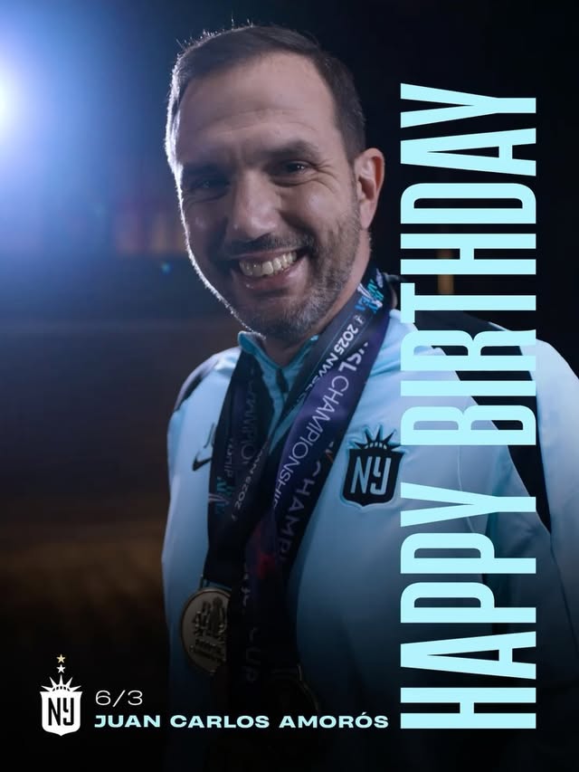 FELIZ CUMPLE JEFE! 🥳🗽 3 trophies with Gotham FC🏆2023, 2025 NWSL Championships🏆2024-25 Concacaf W Champions Cup🗽61 wins in all competitions💫53 NWSL💫7 Concacaf💫1 FIFADrop your well wishes to @juan_carlos_amoros below! by @gothamfc