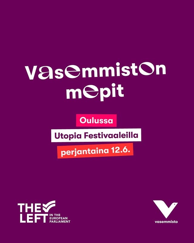 Voidaanko turvallisuudesta puhua myös rauhan kautta? Miltä työelämä näyttää kymmenen vuoden päästä? Onko vihdoin aika jättää jäähyväiset kapitalismille?Muun muassa näistä teemoista vasemmiston mepit ovat keskustelemassa Utopia Festivaaleilla. Tapahtumassa ovat mukana myös vasemmiston kansanedustajat Hanna Sarkkinen ja Jessi Jokelainen. @utopiafestivaali kerää eri alojen asiantuntijoita ja poliitikkoja keskustelemaan ajankohtaisista teemoista rennoissa merkeissä. Keskustelujen lomassa nautitaan myös musiikista, josta vastaavat Samae Koskinen, Vellamo, SLUM ja Toppila Swindle.Kaikille avoin ja maksuton festivaali järjestetään Tukikohdalla Oulussa 12.6. Ovet avautuvat klo 16.Lämpimästi tervetuloa mukaan! ❤️ by @lindrssn