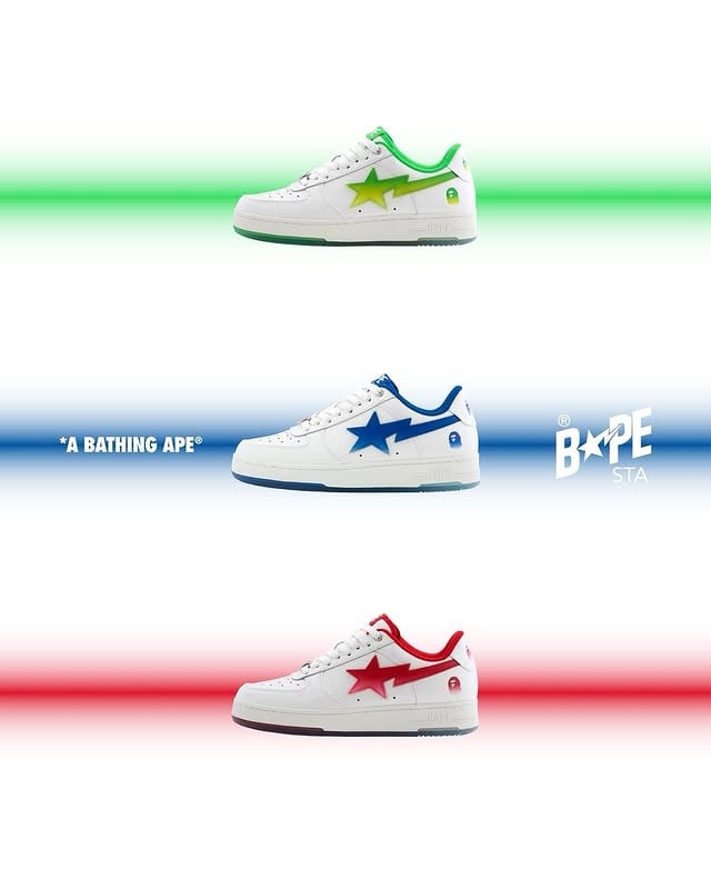 BAPE STA™: Y2K GlowStep into early 2000s tech nostalgia with the new BAPE® STA™. Get laced up in high-shine patent leather and see-through details that channel the neon glow of retro, clear-cased gadgets.Available starting Jun 6th, 2026 at BAPE STORE® and on US.BAPE.COM.#ABATHINGAPE #BAPE #BAPESTA by @bape_us