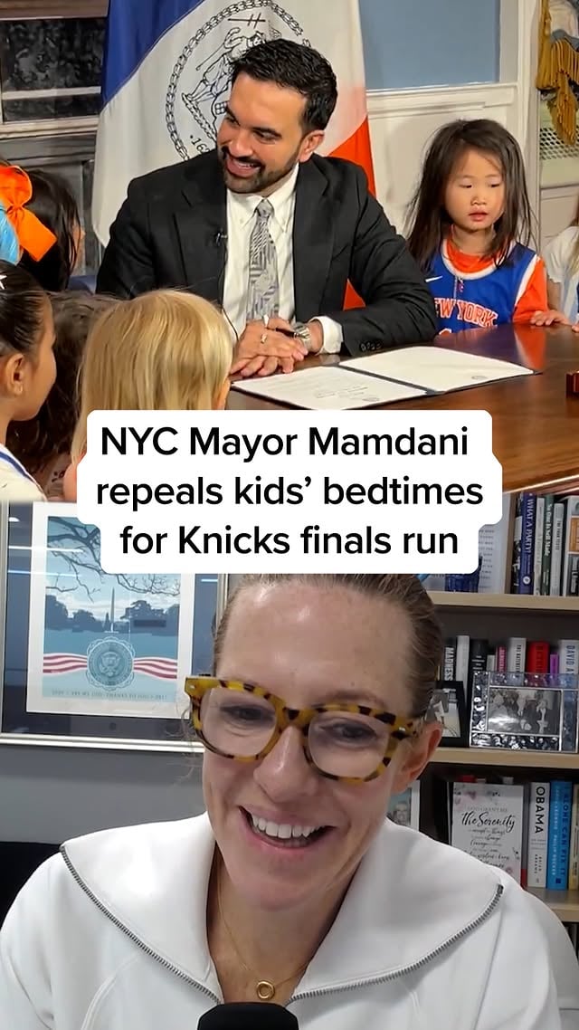Jen Psaki reacts to New York City Mayor Zohran Mamdani’s “adorable" executive order repealing kids’ bedtimes so “New York's cutest” could stay up late to watch the Knicks in the 2026 NBA Finals. by @msnownews
