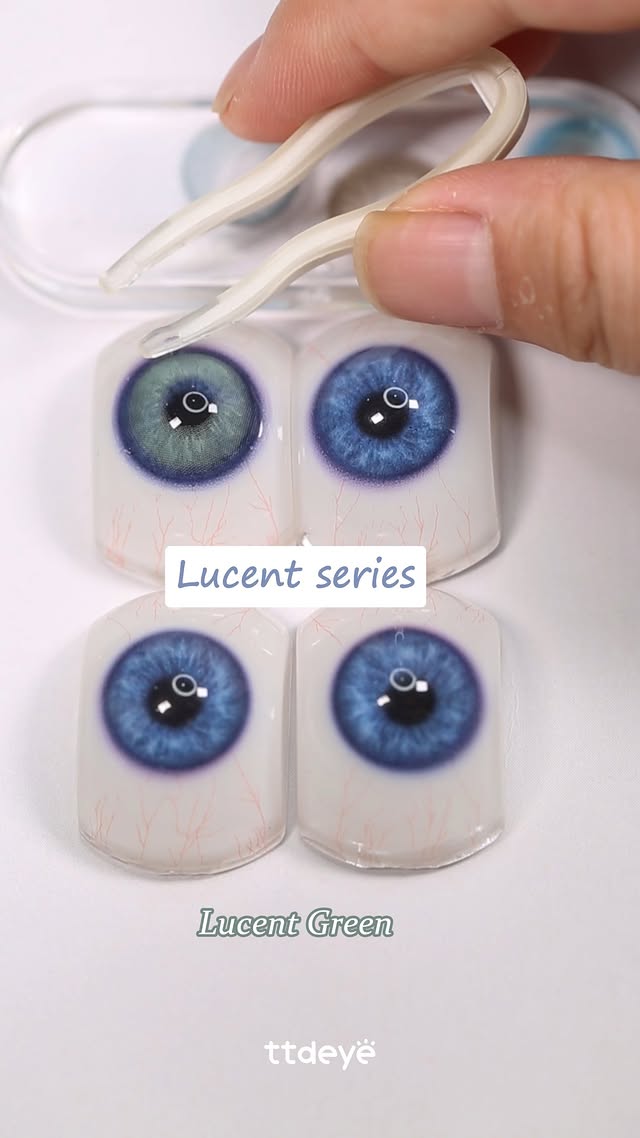 Lucent series on blue eyes 💙DIA: 14.2mm | BC: 8.4mm#ttdeye #coloredcontacts #contactlens #contactlenses #eyes #naturallens #blueeyes #fyp #reels by @ttd_eye
