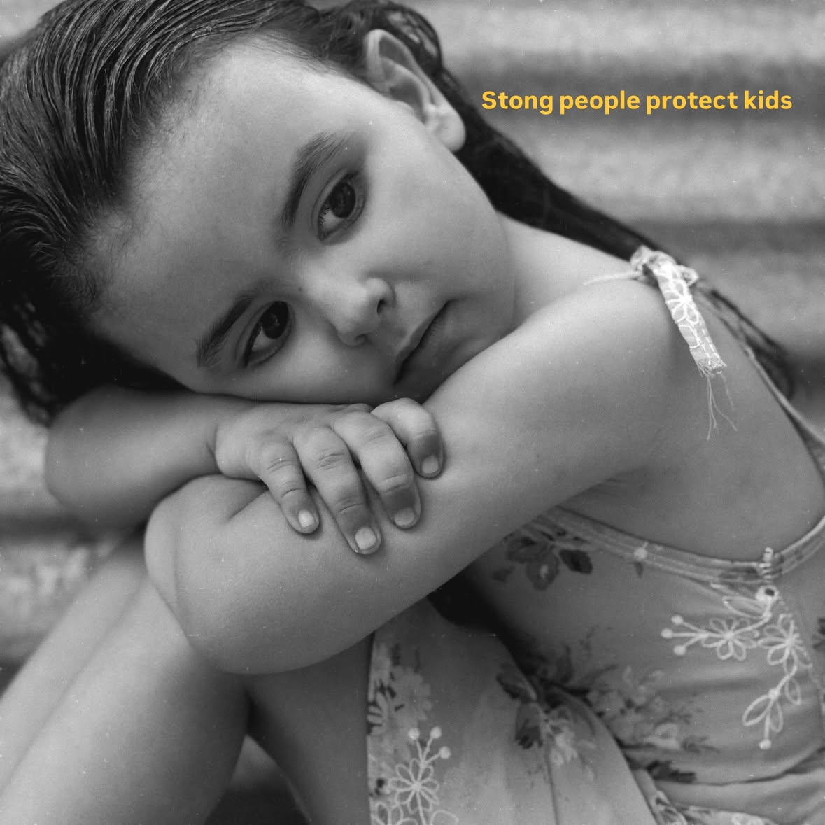 Strong people help children. Weak people hurt them.
