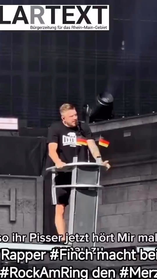 Der Rapper Finch mach eine politische Ansage am Rock am Ring. Er macht den Merz. Das Publikum ist baff… egal ob er links rechts oder geradeaus ist…er hat recht. #rockamring #fun #deutschland