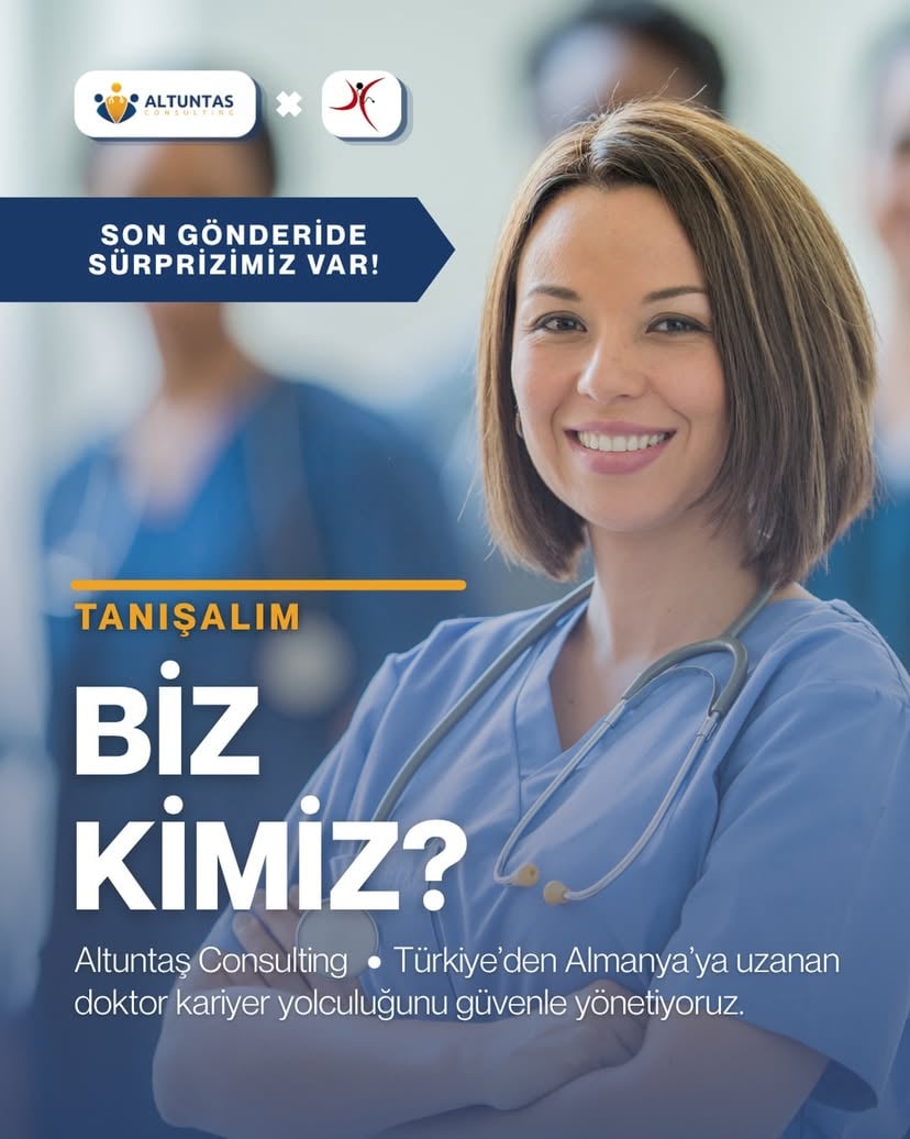 TıpFak × Altuntaş Consulting 🤝 Çok güzel bir iş birliğine imza attık! Bundan sonra TıpFak ile birlikte, yurt dışında doktorluk hayali kuran herkes için düzenli içerikler ve gerçek bilgiye dayalı paylaşımlar yapacağız. 🇩🇪 Yurt dışı hayali ya da staj düşüncesi olan arkadaşlar; Approbation, denklik ve Almanya'da çalışmaya dair aklınızdaki tüm sorular için artık doğru adrestesiniz. İlerleyen zamanlarda TıpFak'a özel online yayınlar, kongrelerde birebir destekler ve daha fazlası geliyor. ✨ Tıpfak ayrıcalığı ve Altuntaş Consulting desteğiyle hep birlikte güzel yerlere geleceğiz. Hepimize hayırlı olsun! 🫶 📲 Sorularınızı yorumlara bırakın, hepsini tek tek okuyoruz.Altuntaş Consulting'i Instagram'dan takip etmeyi unutmayın 👇 www.instagram.com/altuntasconsulting by @tipfakcom