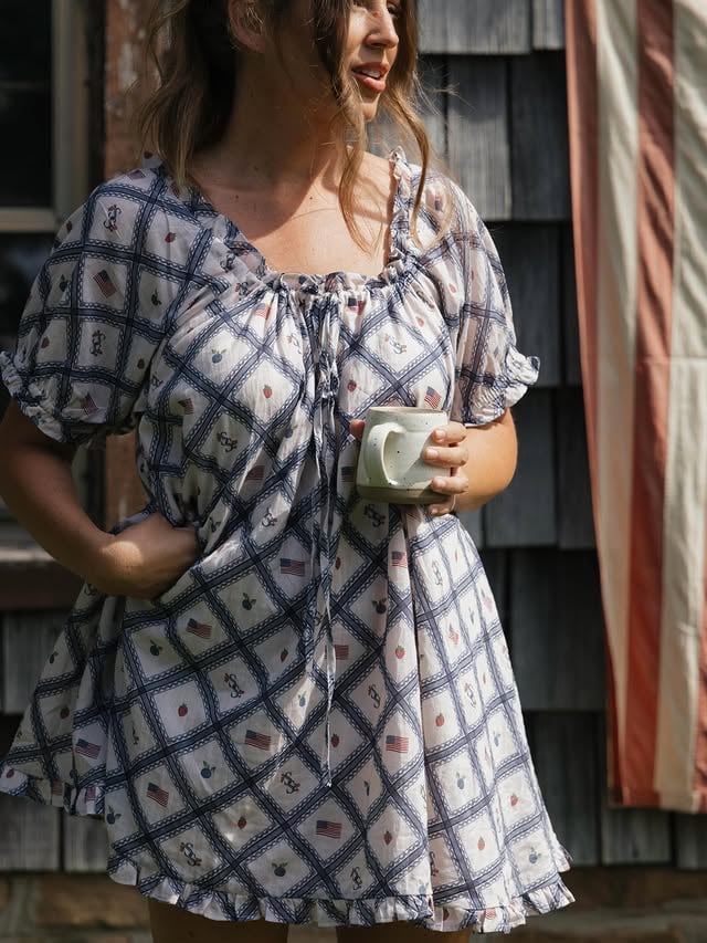 Land that I love, our most beloved summer dress returns, The Americana Daisy in Blueberry 🫐🪡🇺🇸

Mark your calendars, June 7th 11am cst 

Made ethically and thoughtfully with 100% Organic Cotton 🪡