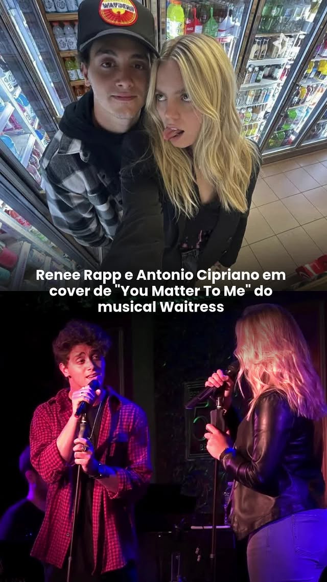 "Regina George e Logan de Off Campus juntos não pode ser real..." Regina George e Logan de Off Campus:Em 2019, quando Renee Rapp e Antonio Cipriano ainda namoravam, os dois subiram juntos no palco do Feinstein's/54 Below , um dos cabarés mais icônicos da cena Broadway em Nova York e fizeram um cover de You Matter to Me, do musical Waitress. No contexto da peça, a música ganha força ao ser cantada por Jenna, que enfrenta um relacionamento abusivo, e Dr. Pomatter, que representa para ela um raro espaço de acolhimento e compreensão.A letra completa e o significado de “You Matter To Me” estão no Letras. 🎶#reneerapp #antoniocipriano #offcampus #musical by @letrasmusbr