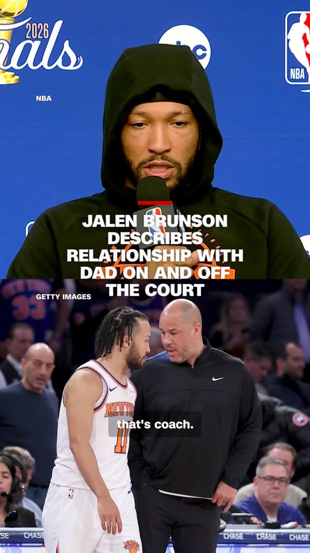 Ahead of Game 4 of the NBA Finals, Knicks star Jalen Brunson spoke about his relationship with his father, Rick, who is an assistant coach for the team.Read more about the Finals at the link in bio.