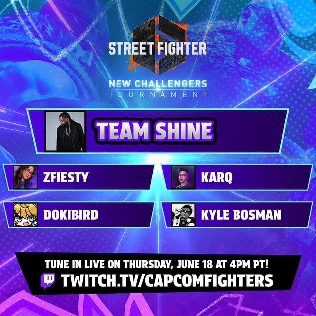 Announcing our four captains and their teams for the next New Challengers Tournament!Coached by their captains, these fierce fighters of different experiences will train and compete for a chance to attend #CEO2026!🏆 June 18th @ 4pm on http://twitch.tv/capcomfighters by @streetfightergame