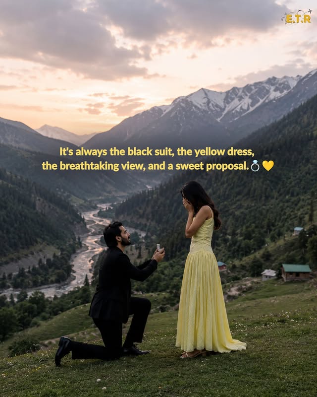 Just a black suit, a yellow dress, and a love story worth remembering💛💫Picture generated via AI#etr1 #explore #fyp #trending #love