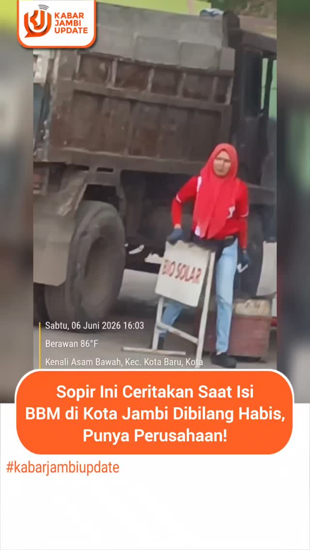 Viral video seorang sopir menyampaikan keluhannya saat isi bbm di Kota Jambi. 

Dalam postingannya tertulis "pertamina Pribadi kusus mobil dam tambang dan pelansir yg boleh di isi  kalo mobil lintas gak boleh terimakasi pertamina 24.361.70 " Tulisnya.