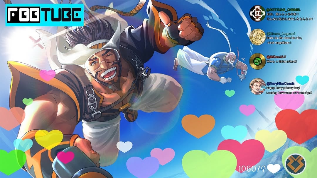 Happy Birthday to the high-flying Turbulent Wind, Rashid! 🎂Kick off the celebration with a live stream on FooTube so you can get some birthday wishes from your viewers. 🌪️ by @streetfightergame