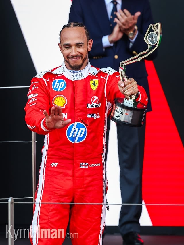 BACK ON THE PODIUMLewis Hamilton finished in second place today, securing his eighth podium finish around the streets of Monaco. That result sees Lewis equal the record for the most Monaco podiums, matching the achievement of Ayrton Senna. It is a milestone that Lewis is unlikely to take for granted. #monacogp #f1news #ferrari