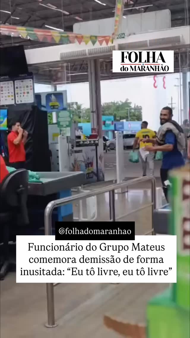 Funcionário do Grupo Mateus comemora demissão de forma inusitada: “Eu tô livre, eu tô livre”. Apesar da rede de supermercados ser do Maranhão, o vídeo foi gravado em Belém, no Pará. 

#maranhao #saoluis #folhadomaranhao