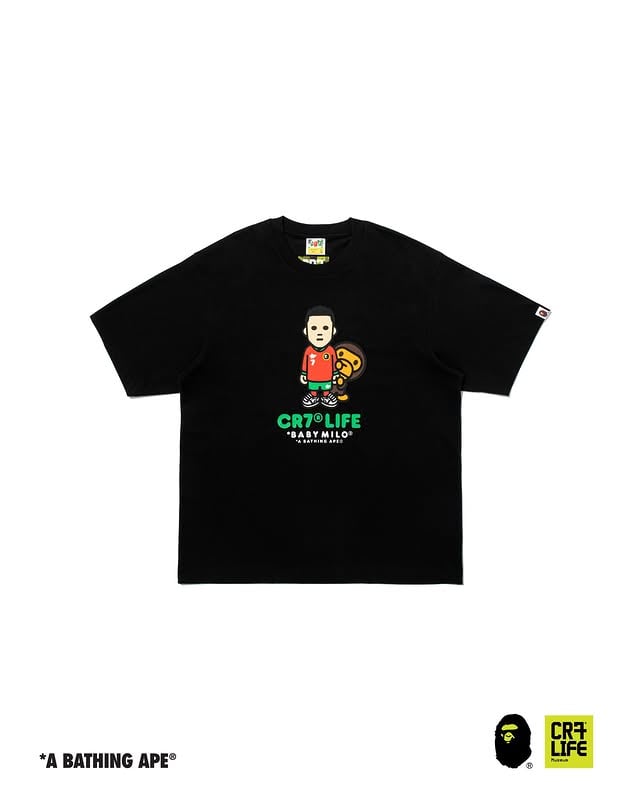 BAPE® × CR7® LIFE Summer tees rooted in football codes.REFLECTION CAMO reworks the COLLEGE graphic, while a BABY MILO® take brings a lighter expression to the capsule.Two styles. One signature direction.Available starting June 13, 2026, at BAPE STORE® and BAPE.COM.#ABATHINGAPE #BAPE #CR7 by @bape_japan