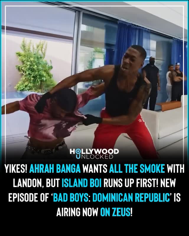 Yikes! @ahrah66banga, @landonxfrost, and @islandboij242 are wildin’ out on a new episode of #BadBoysDominicanRepublic, airing NOW on @thezeusnetwork! Subscribe and follow @thezeusnetworkbaddies for more!