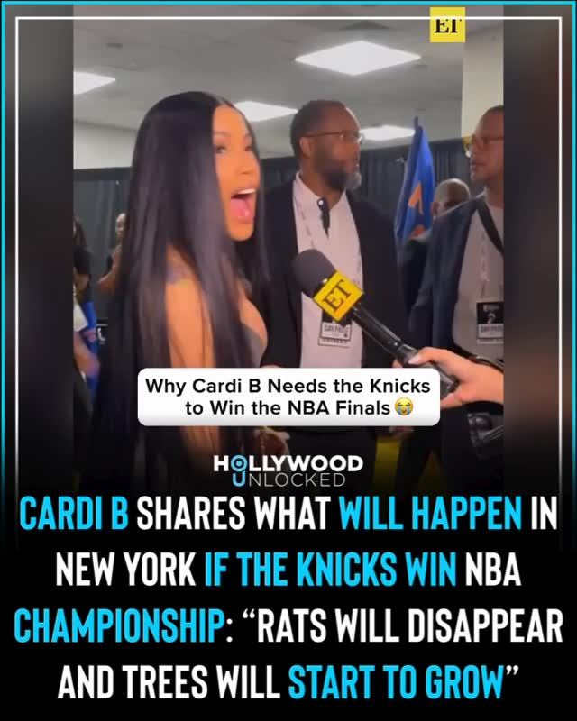 #CardiB explains what the Knicks winning a championship will do for New York! 😩😩😂📷: @entertainmenttonight