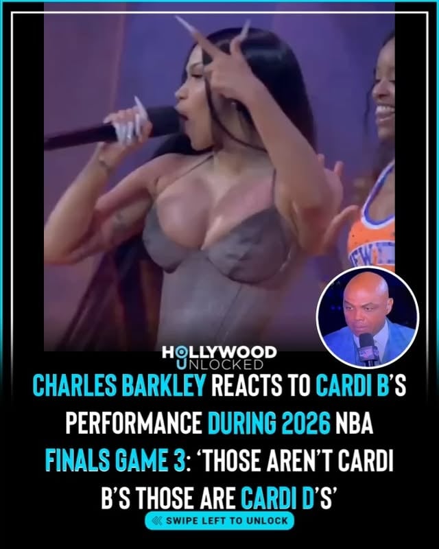 #CharlesBarkley is going viral for his commentary on #CardiB’s halftime show performance during the 2026 #NBAFinals Game 3. #Socialites, thoughts? 😩😂 📸 @espn / @JustEsBaraheni / @freshmadeit