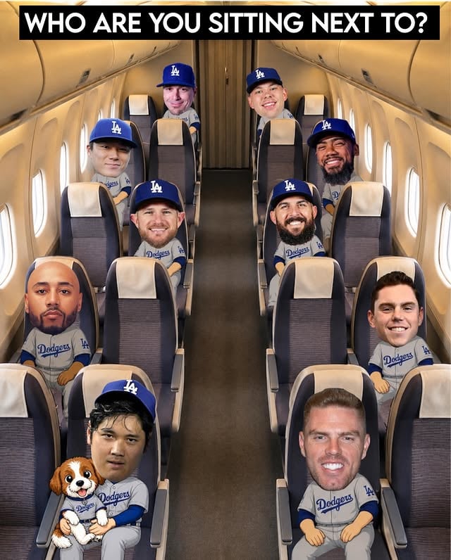 Who are you sitting next to? #Dodgers #Shohei #freeman #betts #meme