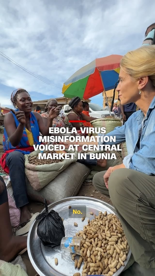 CNN's @clarissawardcnn visits Bunia's central market where, some people — despite living in the epicenter of the Ebola virus — blamed the outbreak on international aid organizations, misinformation that authorities have been trying to counter.