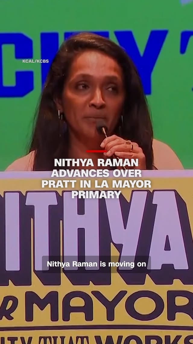 City Councilwoman Nithya Raman will advance to the November election in the Los Angeles mayoral race, CNN’s Decision Desk projects, after overtaking Spencer Pratt for second place as more votes were counted in the days after the June 2 primary. CNN’s @elexmichaelson reports.

Read more at the link in our bio.