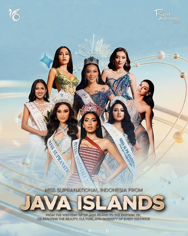 BOOM DUARRR🔥🔥

✨ MISS SUPRANATIONAL INDONESIA FROM JAVA ISLANDS ✨
Dari ujung barat Pulau Jawa hingga ujung timur, para perempuan inspiratif ini telah mengharumkan nama Indonesia di berbagai ajang nasional maupun internasional. Mereka membawa kebanggaan daerah masing-masing sekaligus menunjukkan keberagaman budaya yang dimiliki Pulau Jawa. 🇮🇩👑

👑 @agnesrahajeng — Banten
• Puteri Indonesia 2026
• Miss Supranational Indonesia 2026
• Mewakili Provinsi Banten

👑 @jesicafitriana — Jawa Barat 
• Puteri Indonesia Pariwisata 2019
• 2nd Runner-Up Miss Supranational 2019
• Mewakili Jawa Barat 

👑 @harashta — Jawa Barat
• Puteri Indonesia 2024
• Miss Supranational 2024
• Mewakili Jawa Barat

👑 @jihanealmira — Jawa Tengah
• Puteri Indonesia Pariwisata 2020
• Miss Supranational Asia 2021
• Mewakili Jawa Tengah

👑 @lilyestelita — DI Yogyakarta
• Puteri Indonesia Pariwisata 2014
• Miss Supranational Indonesia & Best National Costume 2014
• Mewakili DI Yogyakarta

👑 @yasintaaurel — Jawa Timur
• Puteri Indonesia Lingkungan 2023
• Top 24 Miss Supranational 2023
• Mewakili Jawa Timur

👑 @dindacresheilla — Jawa Timur
• Puteri Indonesia Pariwisata 2022
• 3rd RUMiss Supranational 2022
• Mewakili Jawa Timur

👑 @firstayap — Jawa Timur
• Puteri Indonesia 2025
• Miss Supranational Asia& Oceania 2025
• Mewakili Jawa Timur

Dari Banten, Jawa Barat, Jawa Tengah, DI Yogyakarta hingga Jawa Timur, mereka menjadi representasi kecantikan, kecerdasan, budaya, dan semangat perempuan Indonesia di panggung dunia. 🌟

From the western tip of Java Island to the eastern tip, celebrating the beauty, culture, and diversity of every province. 🇮🇩✨

#dpidamu🍌