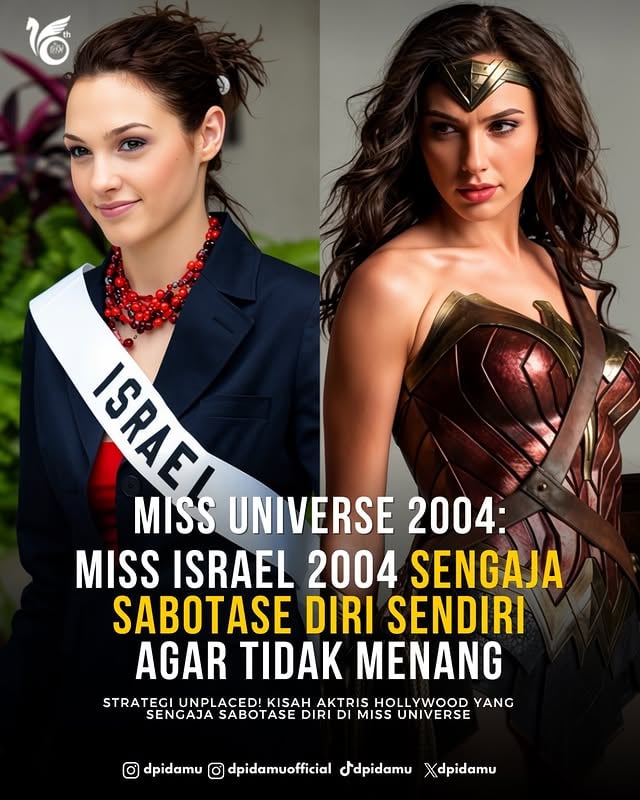 BOOM DUARR!! ✨💥

Sobat PL, tahu gak kalau Gal Gadot pernah sengaja bikin dirinya kalah di Miss Universe 2004? Karena tertekan dan takut mengemban tugas jika sampai menang, dia nekat melakukan aksi pemberontakan rahasia agar langsung didepak juri. Gal sengaja sering telat, ogah pakai baju formal, bahkan pura-pura tidak bisa bahasa Inggris saat sesi deep interview demi mendapat nilai rendah!

Salah satu aksi rebelnya yang paling ikonik adalah saat dia menolak aturan karantina: “Gak sudi aku sarapan pakai gaun! Lagian siapa juga yang butuh pakai gaun malam jam 10:30 pagi?”. Plot twist-nya, si clapper sengaja ini sekarang malah sukses jadi bintang Hollywood paling bersinar. Menurut analisis taktis kalian, aksi sabotase Gal Gadot ini kelewat nekat atau justru keputusan terjenius dalam hidupnya? Drop opini kalian! 👇
#dpidamu🤿